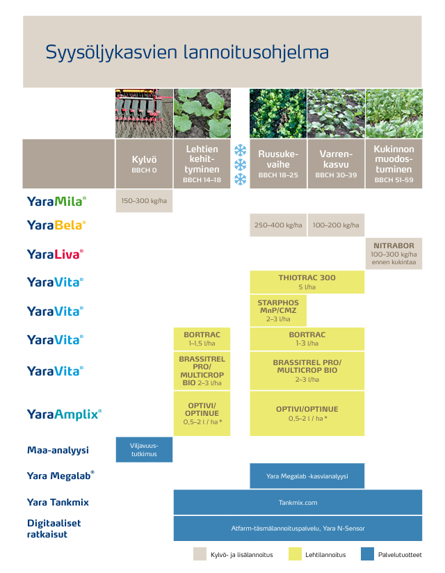 Syys&ouml;ljykasvien lannoitusohjelma