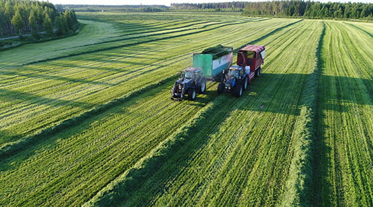 Atfarm-mobiilisovellus soveltuu myös nurmien täsmälannoitukseen.