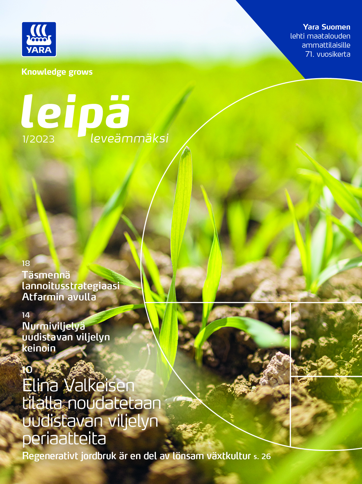 Leipä leveämmäksi -lehden kansikuvassa luomuviljelijä Tommi Hasu