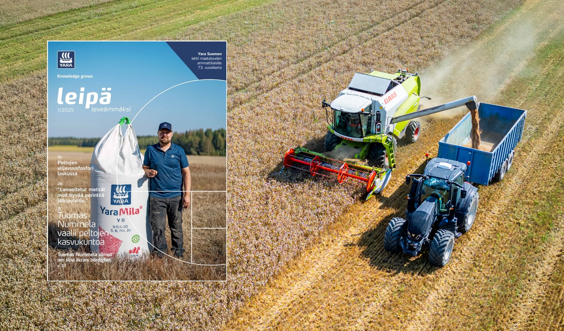 Uusimman Leipä leveämmäksi -lehden kansikuvassa Tuomas Nummela.