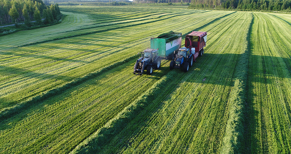 Atfarm-mobiilisovellus soveltuu myös nurmien täsmälannoitukseen.